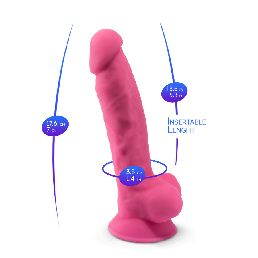 SILEXD – MODELO DE PÊNIS REALISTA 7 ROSA QUE BRILHAM NO ESCURO