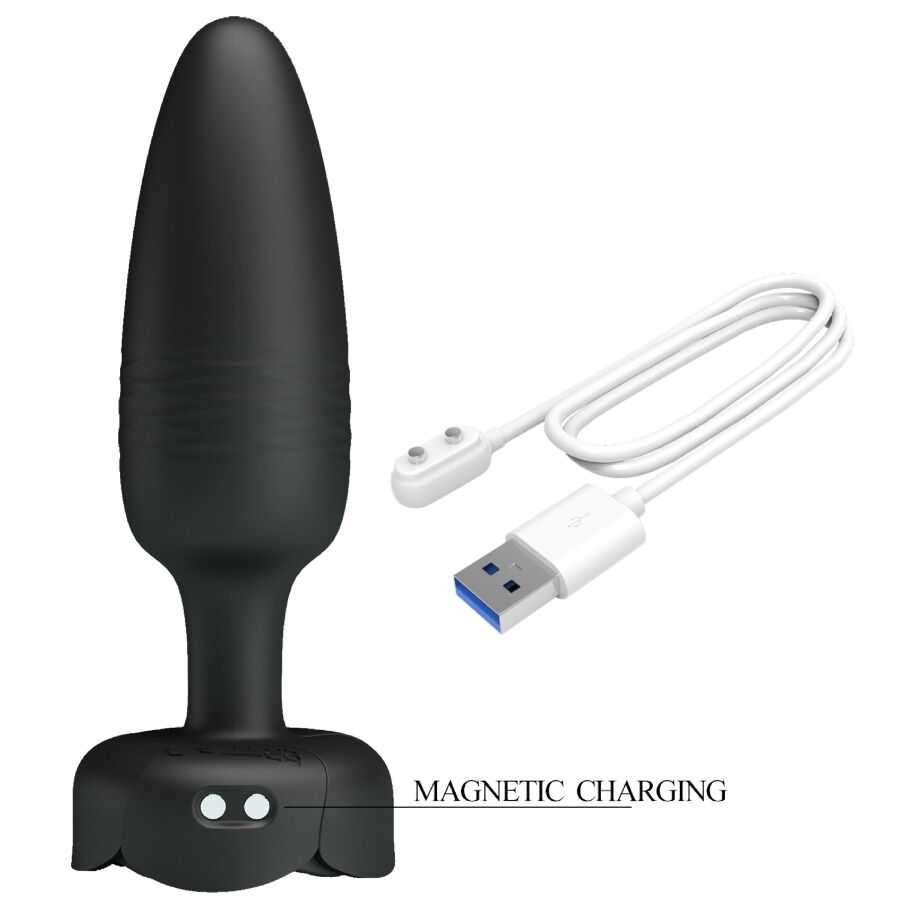 PRETTY LOVE - TARION ANAL PLUG COM LUZ LED PRETO 12,5 CM