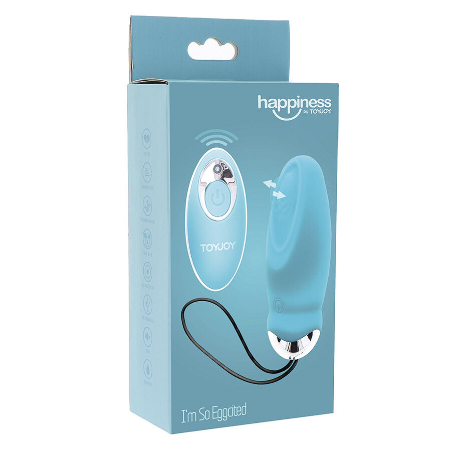 TOYJOY - FELICIDADE, EU ESTOU TÃO EXCITADO VIBRADOR COM CONTROLE REMOTO AZUL