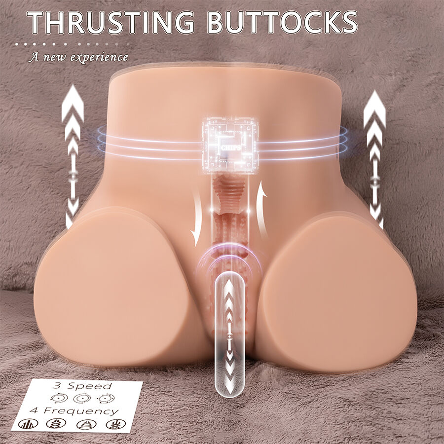 XISE - ETHEL THRUSTING MASTURBADOR VAGINA REALISTA COM VIBRAÇÃO MULTI-POSIÇÕES