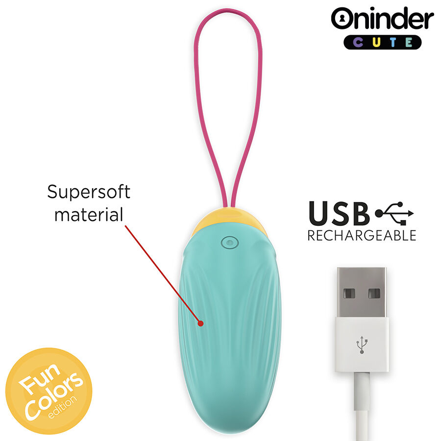 ONINDER CUTE - OVO DE SILICONE VIBRO-GIRATÓRIO LOVE PLEASURE - APLICATIVO MUNDIAL GRATUITO