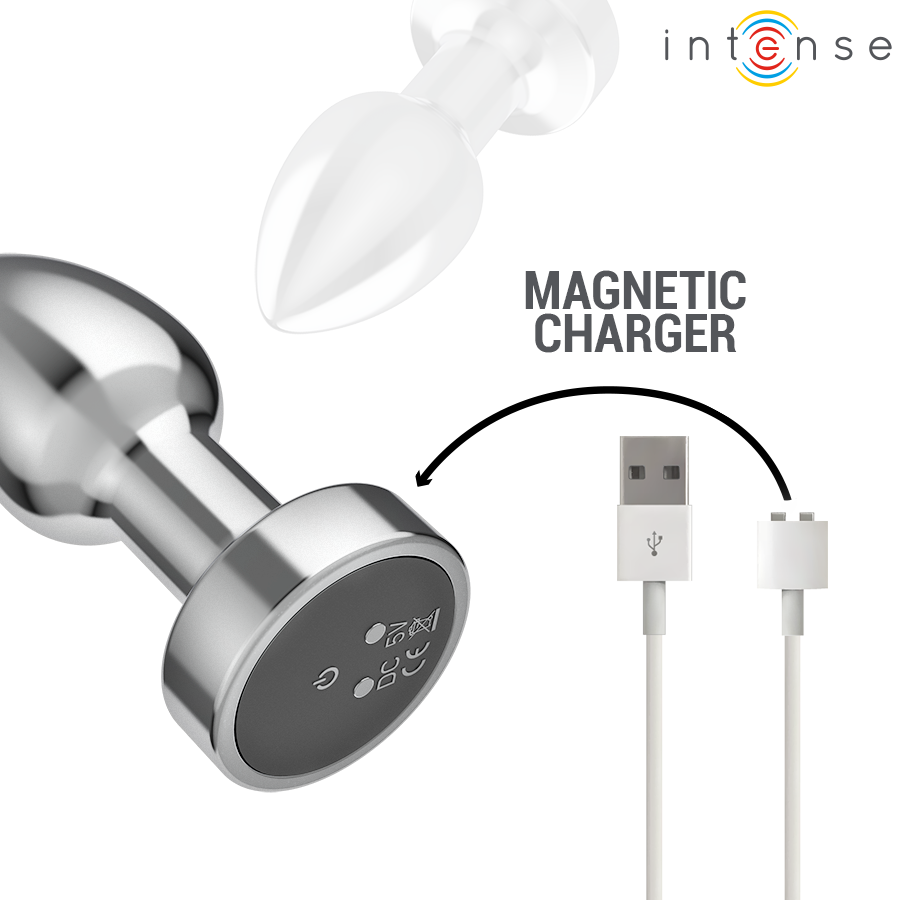 INTENSE - PLUG ANAL 10 VIBRAÇÕES METAL COM CONTROLE REMOTO S