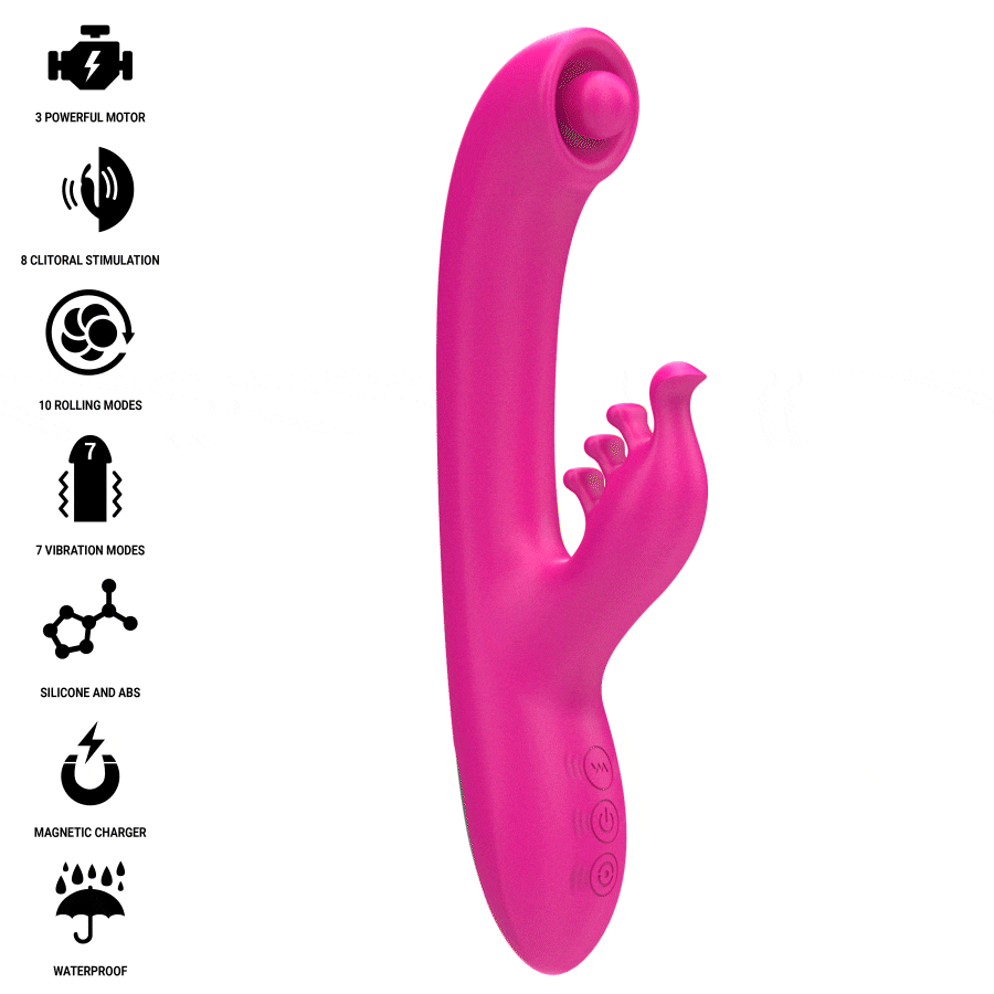 INTENSE - CHRISTINA MULTIFUNCIONAL RABBIT VIBRADOR 22,5 CM ROSA