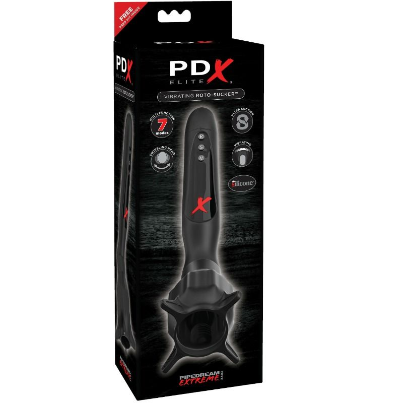 PDX ELITE - Estimulador De Vibração Com Ondas De Estimulação Roto-Sucker