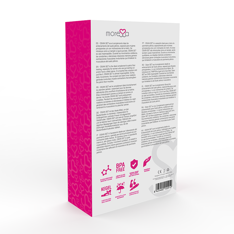 MORESSA - CONJUNTO OSIAN PREMIUM SILICONE ROSA (Osian One - 51 G | Osian Two - 101 G | Osian Three 85 G)