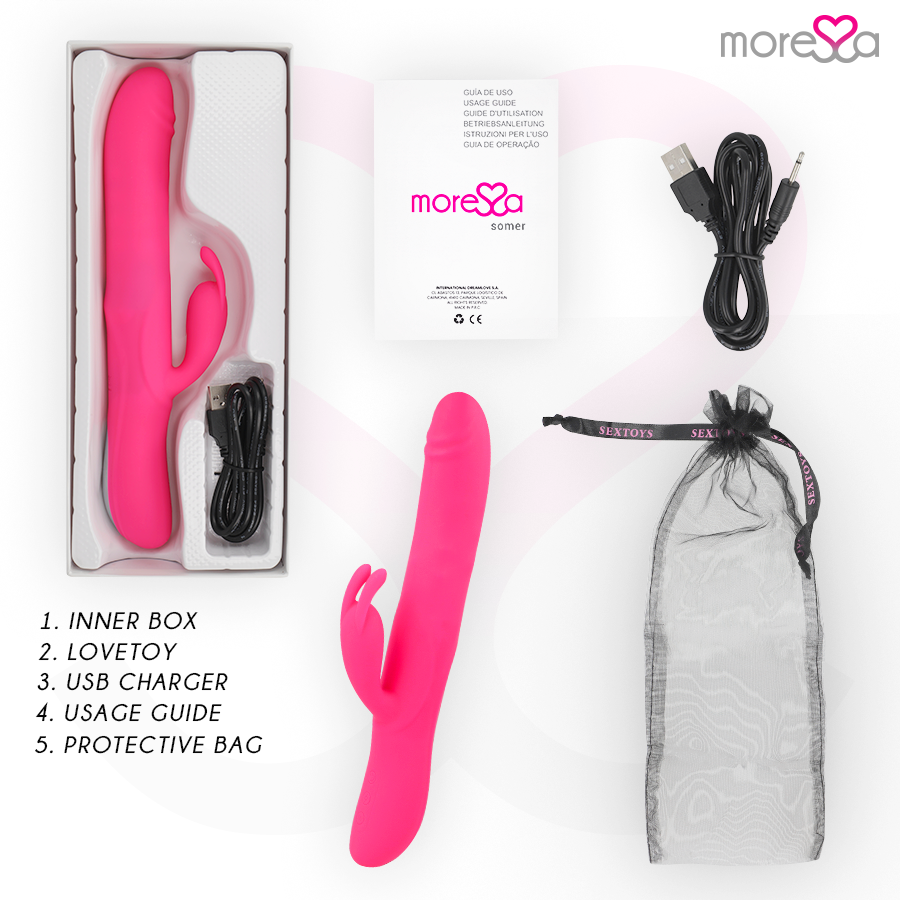 MORESSA - VIBRADOR PREMIUM SOMER COM ROTAO MÚLTIPLA