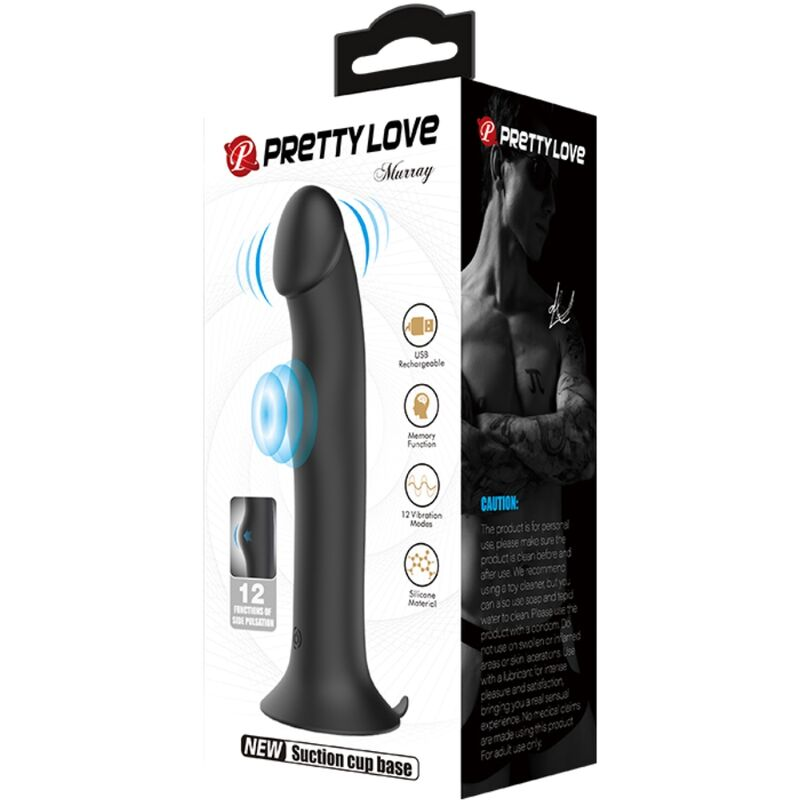 PRETTY LOVE - MURRAY VIBRADOR E ONDAS ESTIMULANTES DO CLITÓRIS PRETO