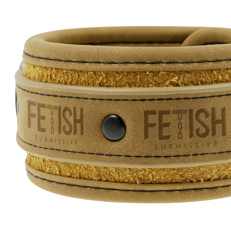FETISH SUBMISSIVE ORIGIN - PUNHOS DE TORNOZELO DE COURO VEGANO COM FORRO DE NEOPRENE