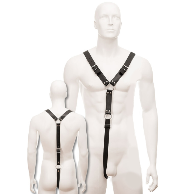 LEATHER BODY - ARNÊS HOMENS PRETO