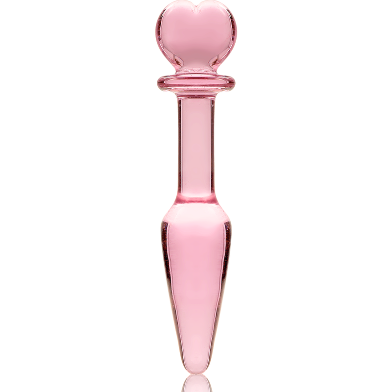 NEBULA SERIES BY IBIZA - MODELO 7 ANAL PLUG VIDRO BOROSILICADO ROSA 13.5 CM -O- 3 CM