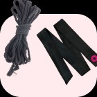 Cordas de bondage, fitas